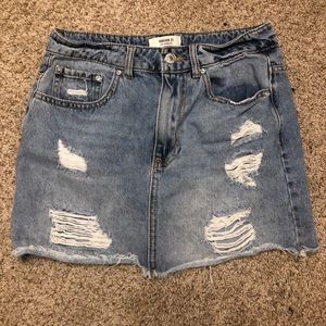 Denim mini skirt
